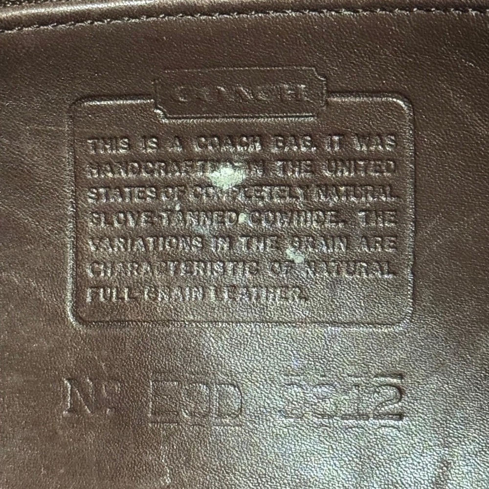 Coach Vintage 90s Ridgefield Flap Bag 9812 Brown Leather Crossbody - Picture 8 of 10